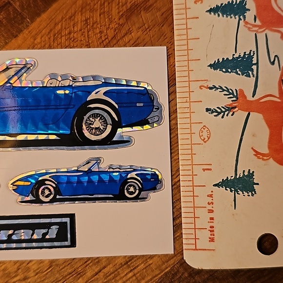 Vintage vending machine stickers Prism Blue Ferrari - Picture 4 of 7